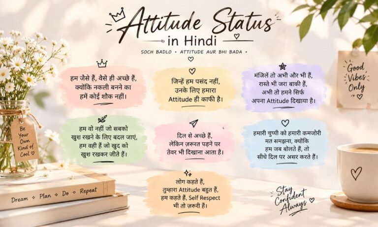 Attitude Status in Hindi